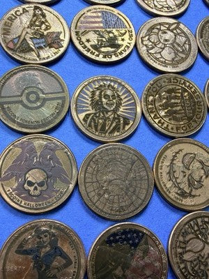 LOT OF 5 🔥 Laser Etched US Lincoln Cents Various Designs Randomly Selected 🔥