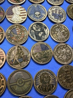 LOT OF 5 🔥 Laser Etched US Lincoln Cents Various Designs Randomly Selected 🔥