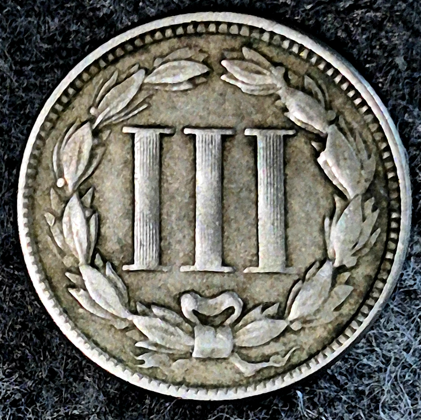 1865 First Year 3 Cent Nickel XF++ Features Full Liberty & Clear Pillar Lines