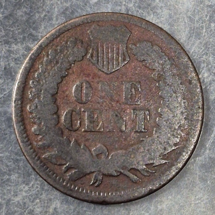 1866 Indian Head Cent 1C Good Better Date Low Mintage Bronze Post Civil War