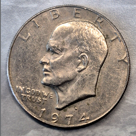 1974-D Eisenhower Ike Dollar $1 Denver Mint Clad US Coin AU About Uncirculated