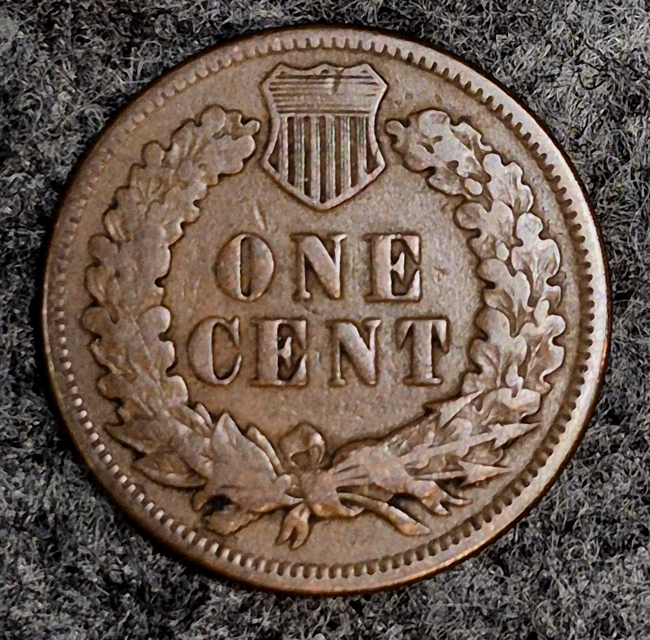 1875 Indian Head Cent Penny Fine Features Part Liberty, Receive Coin Pictured 1C