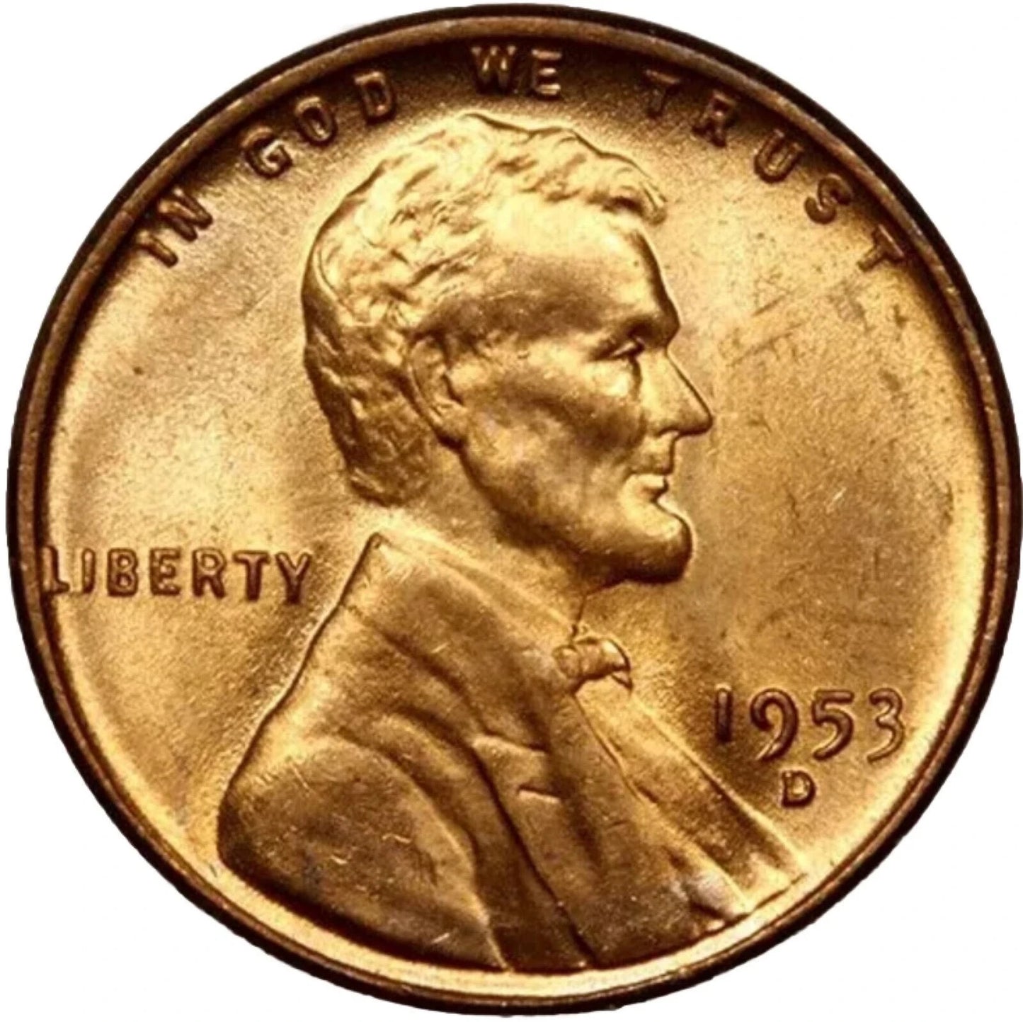 1953-D Gem BU Red From OBW Lincoln Wheat Cent Penny Brilliant UNCIRCULATED Coin