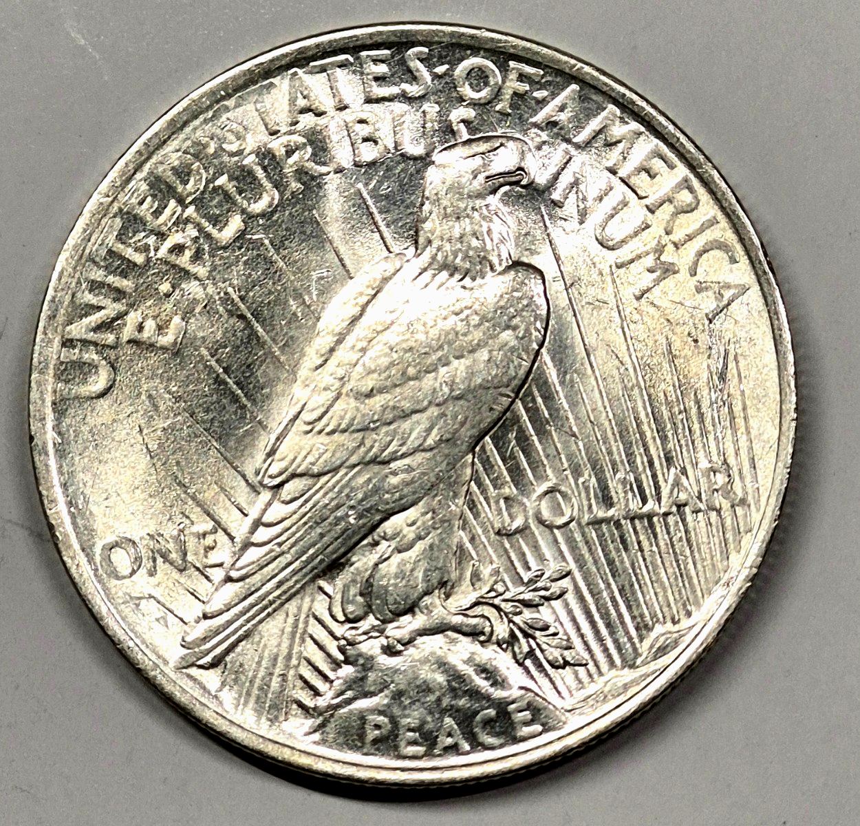 1923 Peace Silver Dollar Well Stuck with Strong AU-MS Feature $1