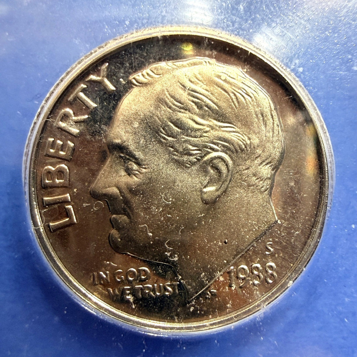 1988-S Roosevelt Dime Proof ICG PR70 DCAM Perfect Deep Cameo 10C Clad Coin - photo 2