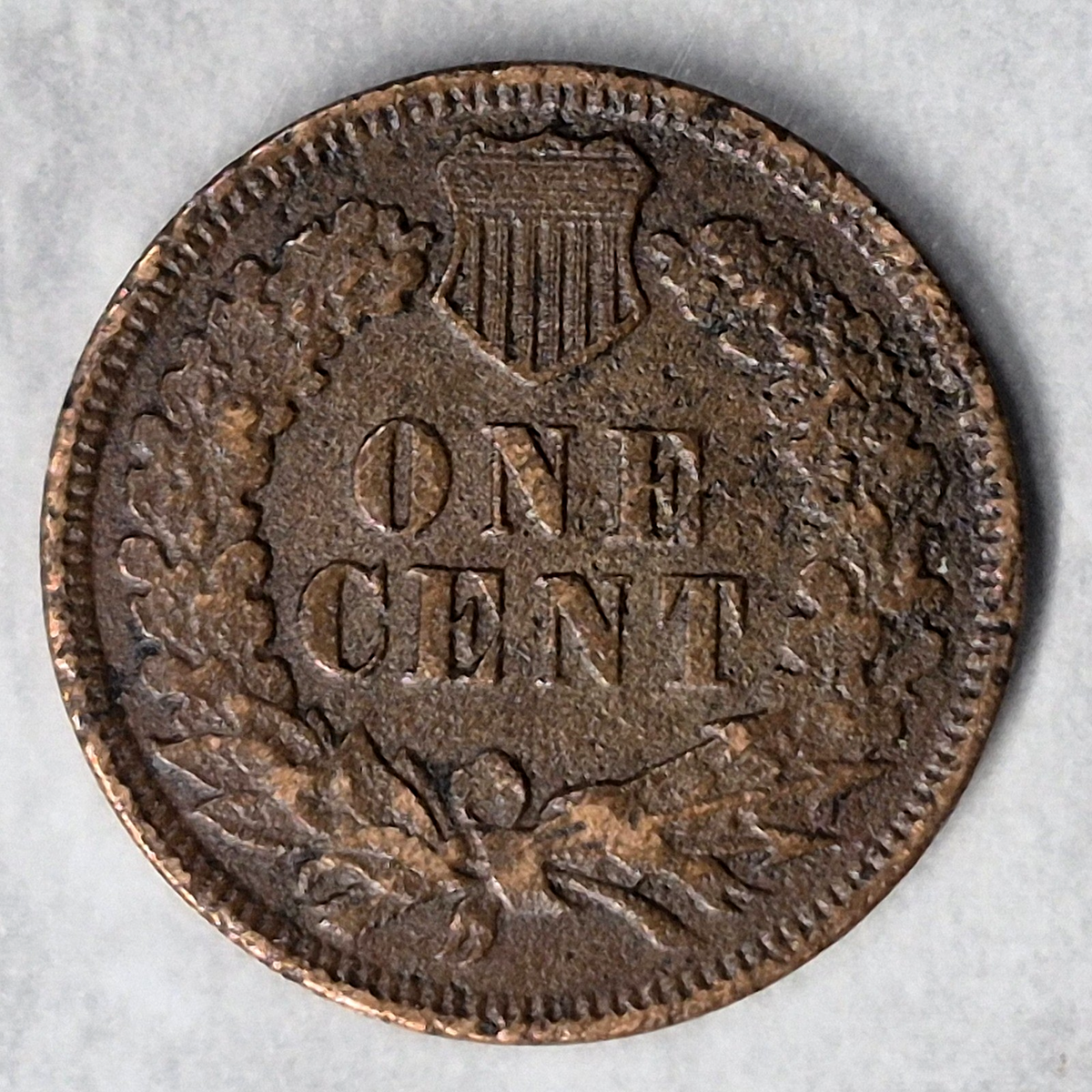 1876 Indian Head Cent Penny 1C VG Semi-Key Date Low Mintage 7.9 Million US Coin