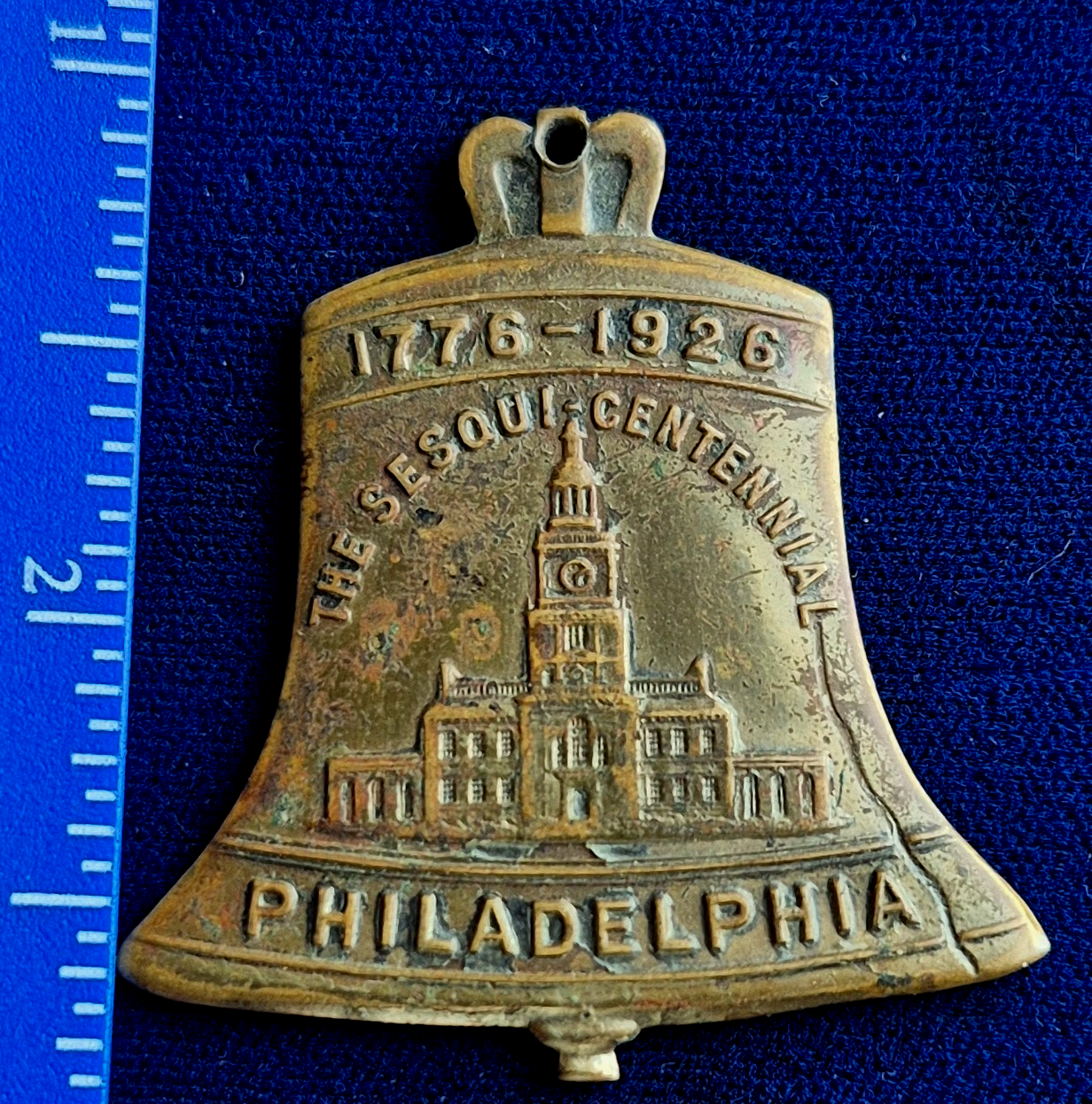 Vintage 1926 Philadelphia Sesqui-Centennial Expo Souvenir Liberty Bell Medal
