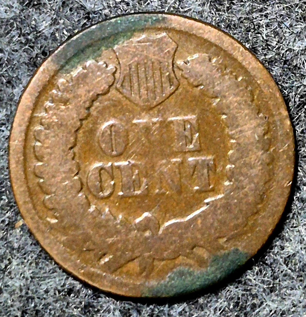 1864 Indian Head Cent Penny AG or Less Features, Hole Filler, Coin Pictured 1C
