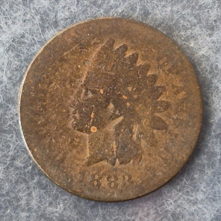 1883 Indian Head Cent Penny 1C About Good AG Bronze 1800s Philadelphia Mint