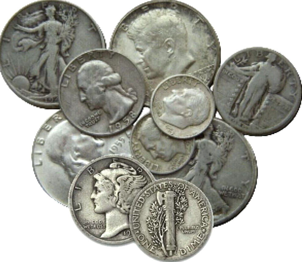💰 $.50 Face Value Pre-1965 90% Pure Silver Half Quarter Dime Bullion Price