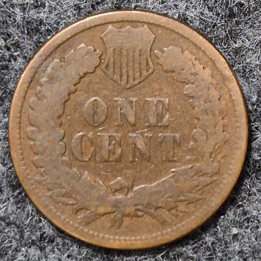 1873 Indian Head Cent Penny AG or Less Features, Hole Filler, Coin Pictured 1C