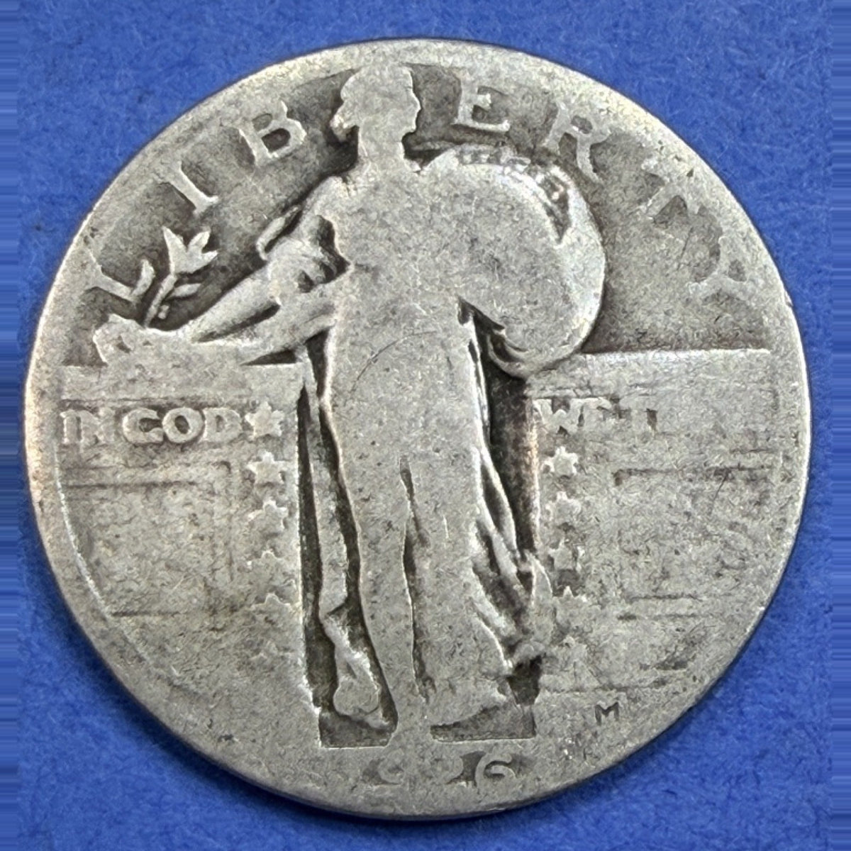 1926 Standing Liberty Quarter 25C G Good 90% Silver Philadelphia Mint US Coin