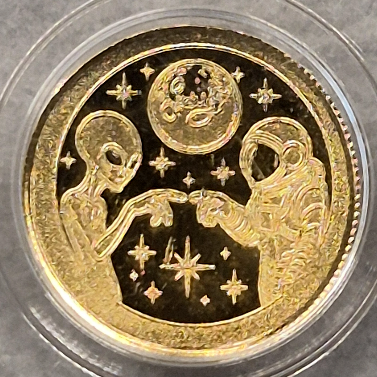 Alien & Astronaut 1/200 oz .9999 Gold Round PCGS MS69 Limited Edition of 2,000