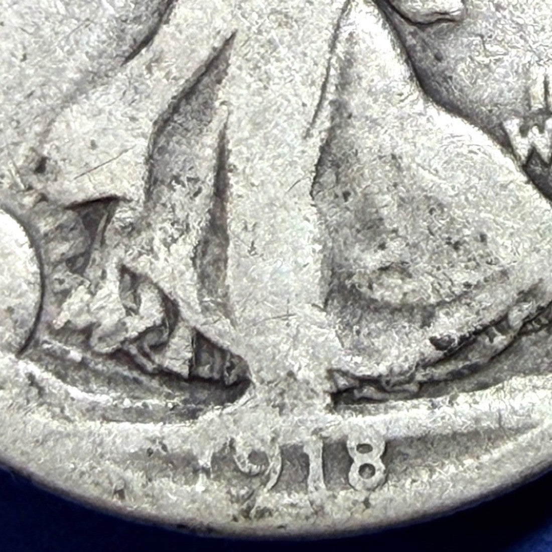 1918 Walking Liberty Half Dollar 50C G Good 90% Silver WWI Era Philadelphia Coin