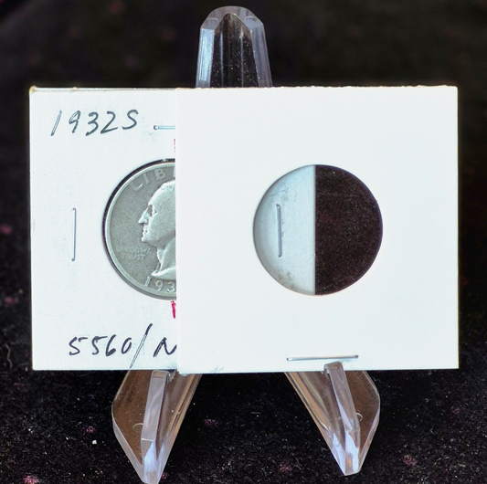 1932-S Washington 22 Degree Die Rotation Key Date 1st Yr 90% Silver Quarter 25C