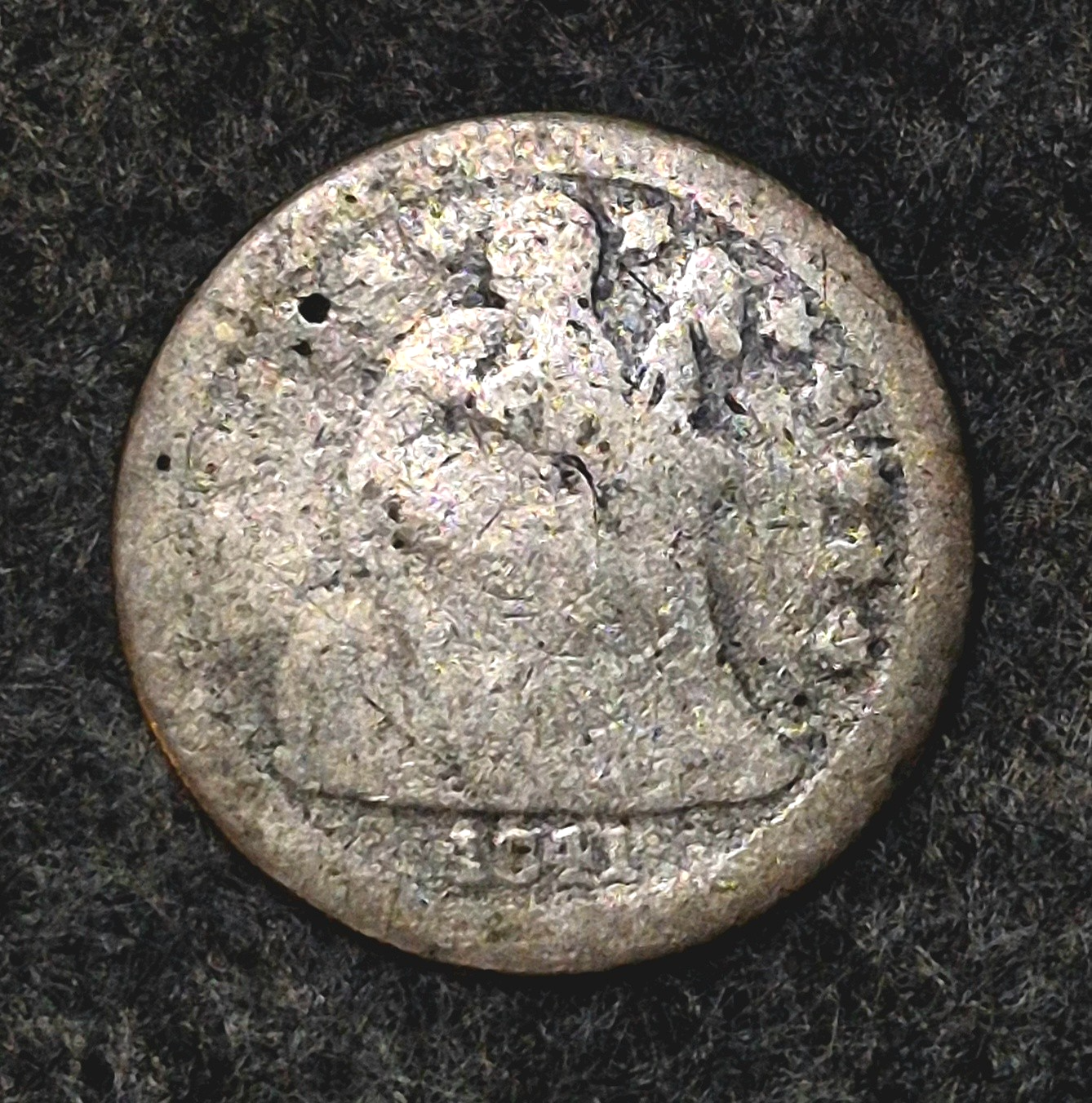 1841-O Seated Liberty Dime AG or Less Features Early Better Date 90% Silver Coin