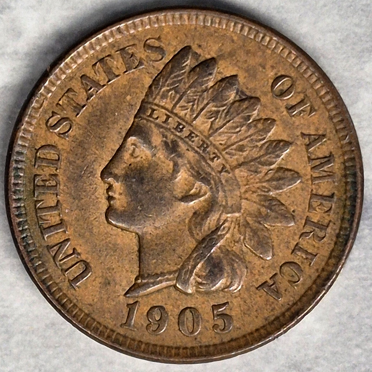 1905 Indian Head Cent Penny 1C XF Extremely Fine Full LIBERTY Bronze US Coin - view 5
