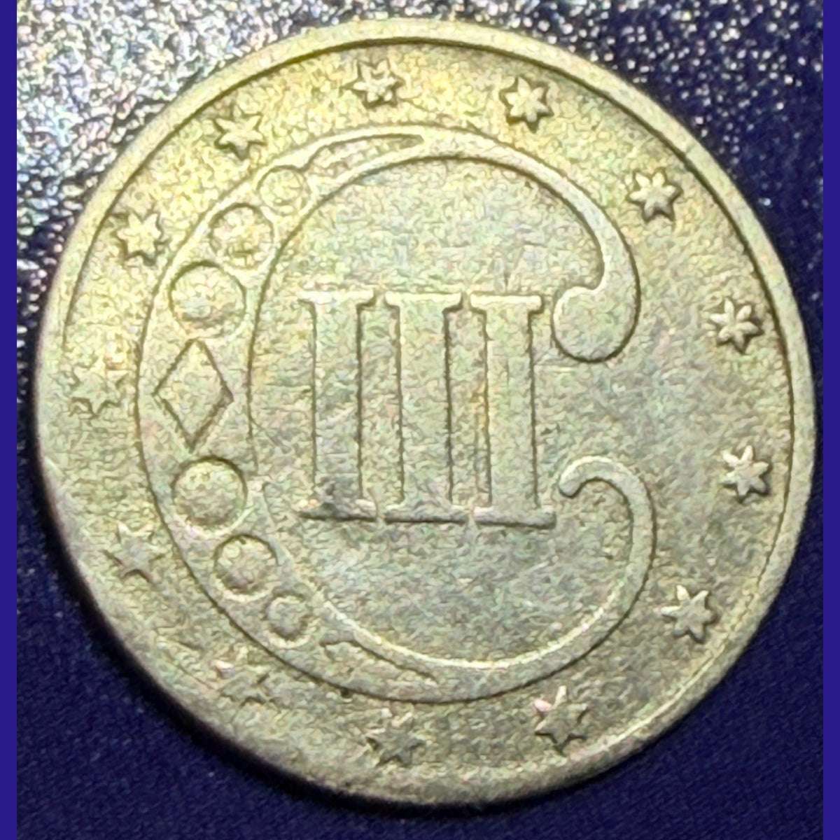 1853 Three Cent Silver Trime 3c G Good Star Type 1 Early US Silver Coin