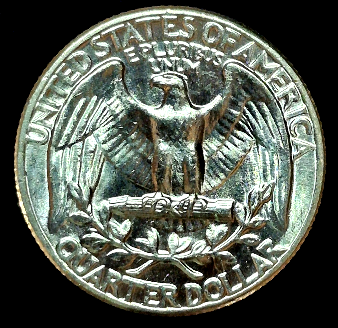 1963 WASHINGTON QUARTER 90% SILVER BEAUTIFUL BU UNC RARE SLIGHT CCW DIE ROTATION