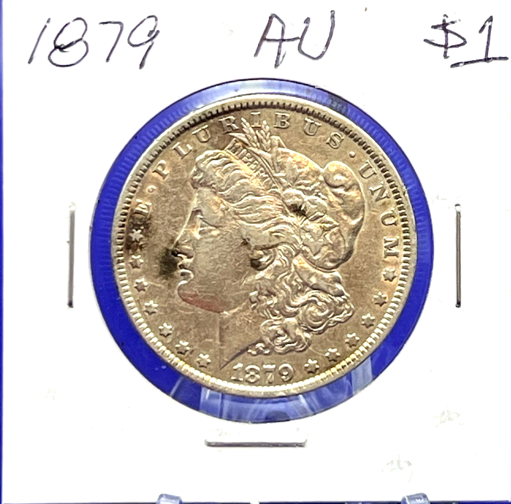 1879 Morgan $1 Dollar 90% Silver Semi-Key Date 2nd Year Coin Philadelphia Mint