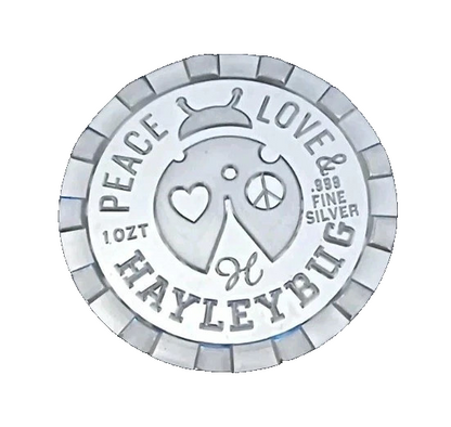 1 Oz .999 SILVER Think Like A Captain Act Like A Pirate HaleyBug Love & Peace
