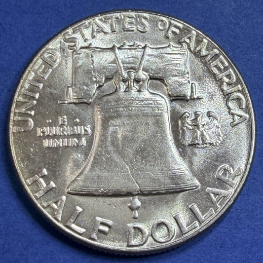 1957 Franklin Half Dollar 50C BU Brilliant Uncirculated 90% Silver Bright Luster