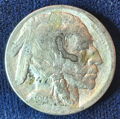 1914-D Buffalo Nickel, Partial Date AG-G Features Very Collectable Premium Date