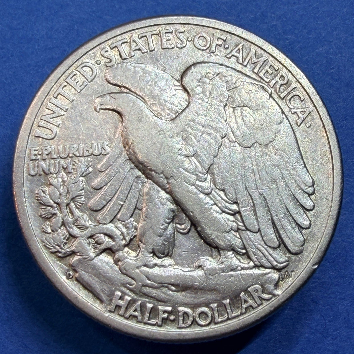 1937-D Walking Liberty Half Dollar 50C XF Extremely Fine 90% Silver Denver Coin