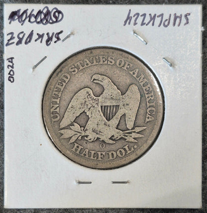 1856-O Seated Liberty Half Dollar Very Good Features 90% Silver Coin Shown 50C