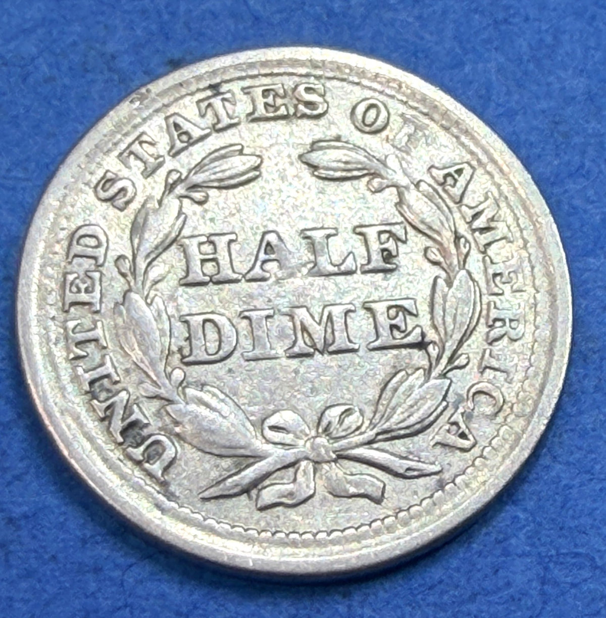 1857 Seated Liberty Half Dime H10C AU About Unc 90% Silver Pre Civil War Coin