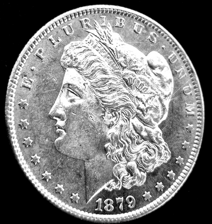 1879 S Morgan $1 Dollar 90% Silver W/Mint Like Features Circulated Blast White