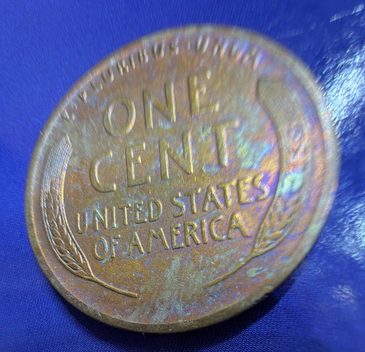 1915-S Lincoln Wheat Cent, BU, Toned Red Brown, San Francisco