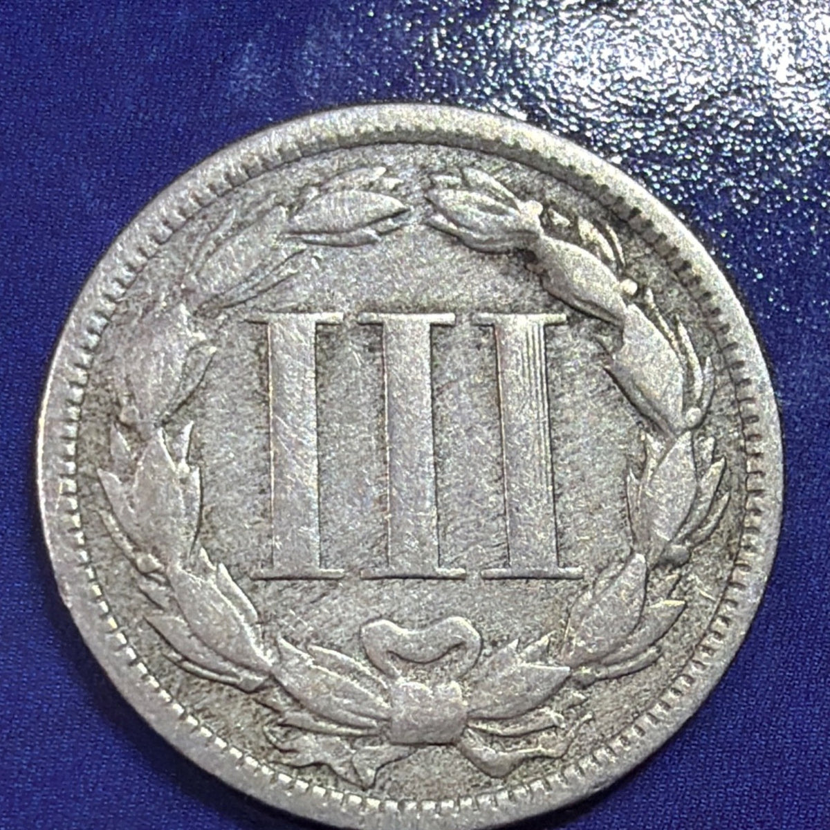 1871 Three Cent Nickel 3c Fine Liberty Head Better Date US Type Coin