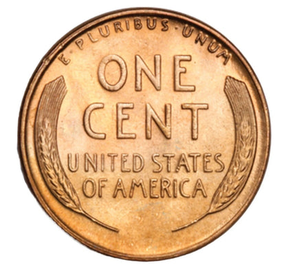 ✅ 1945-D BU Uncirculated Lincoln Wheat Cent Choice RED Coin From OBW Bank Roll