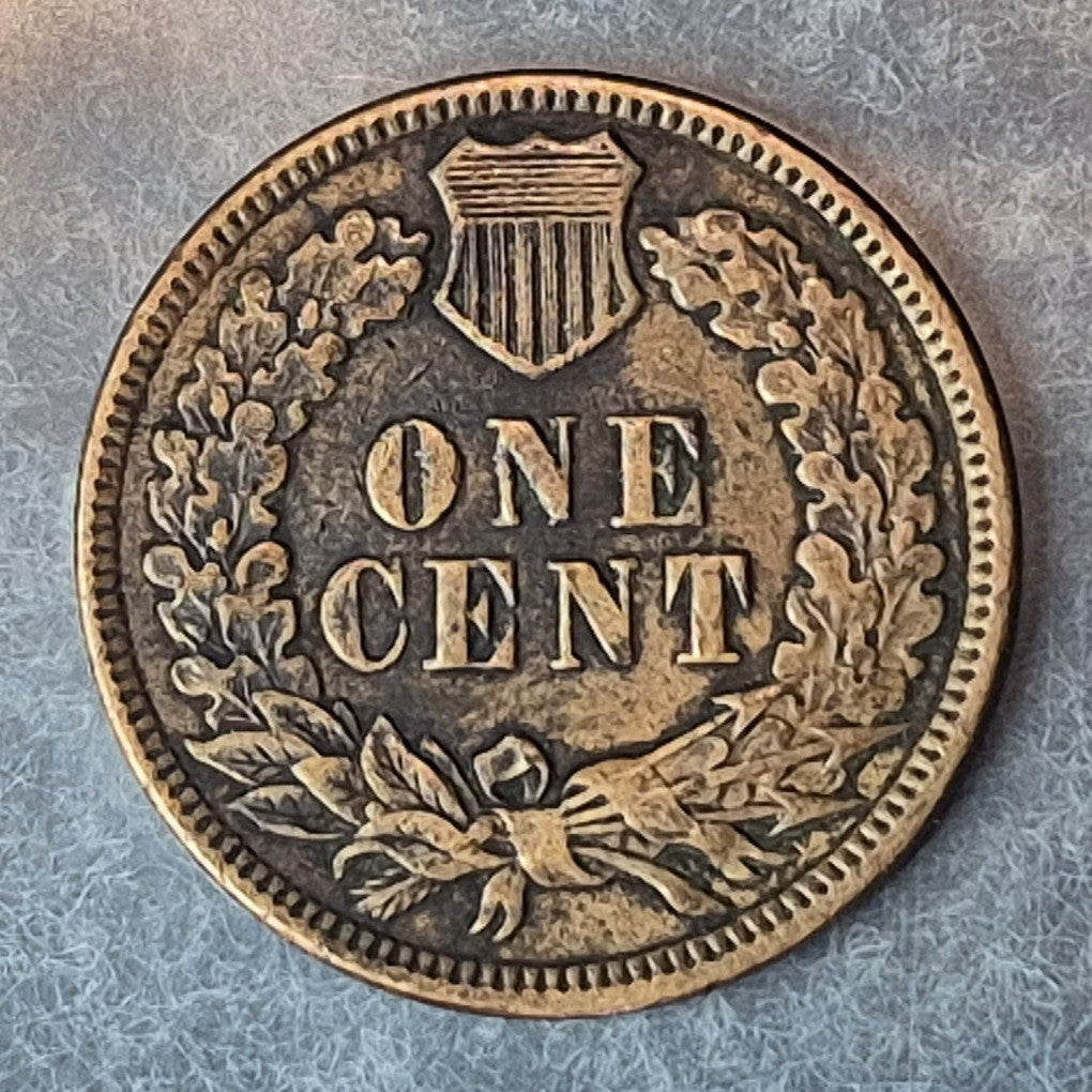 1891 Indian Head Cent Penny 1C VF Very Fine Bronze Philadelphia 19th Century