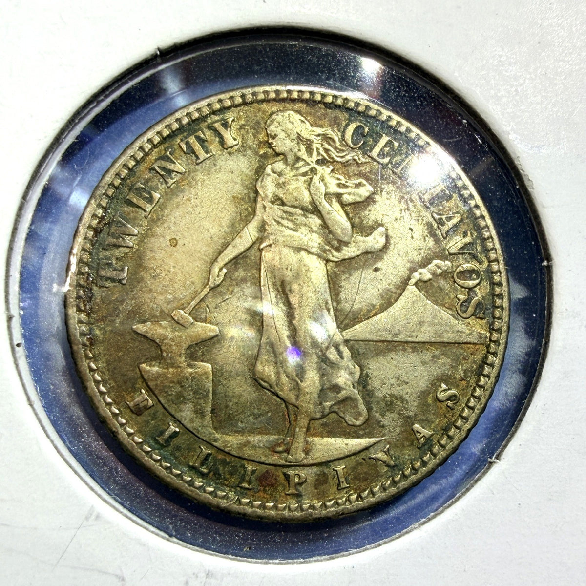 1944-D Philippines 20 Centavos .750 Silver WWII Liberation Coin VF XF US Denver