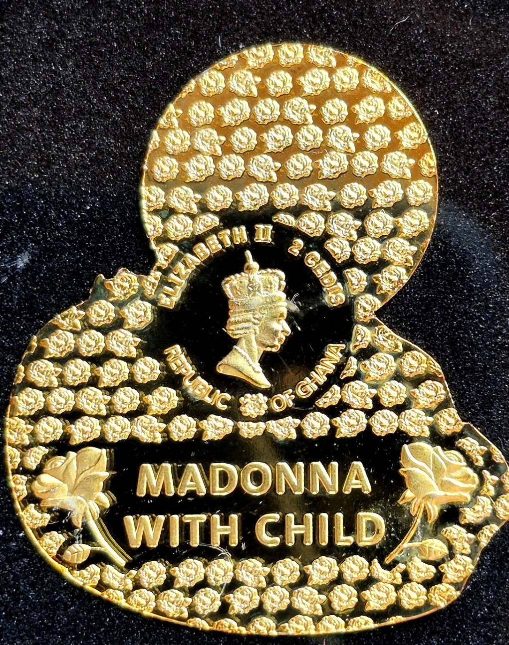 2021 Ghana Madonna &Child CuNi Colorized BU GH¢2 Coin GEM BU  { 1 of Only 1,500}