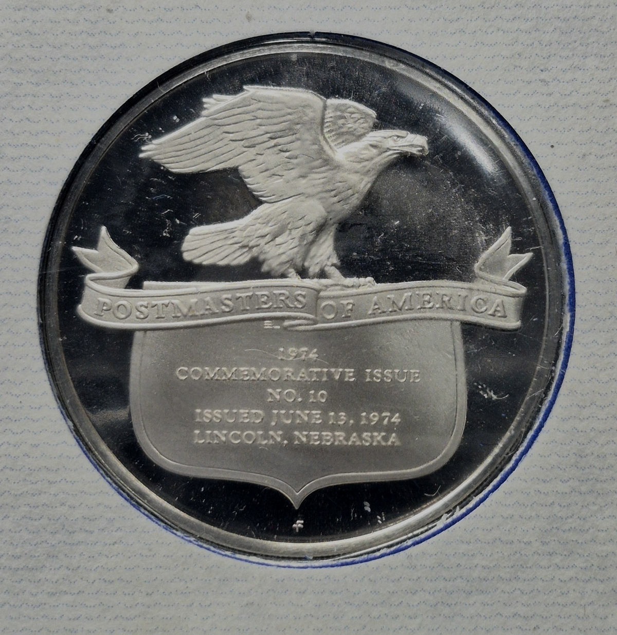 1974 Postmasters of America Mineral Heritage Sterling Silver Proof Medal FDC Set