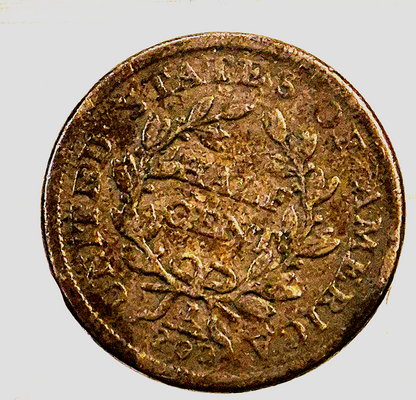 1805 Draped Bust Half Cent Large 5 W/Stems VG-Fine Features *Rotation Error* 1C