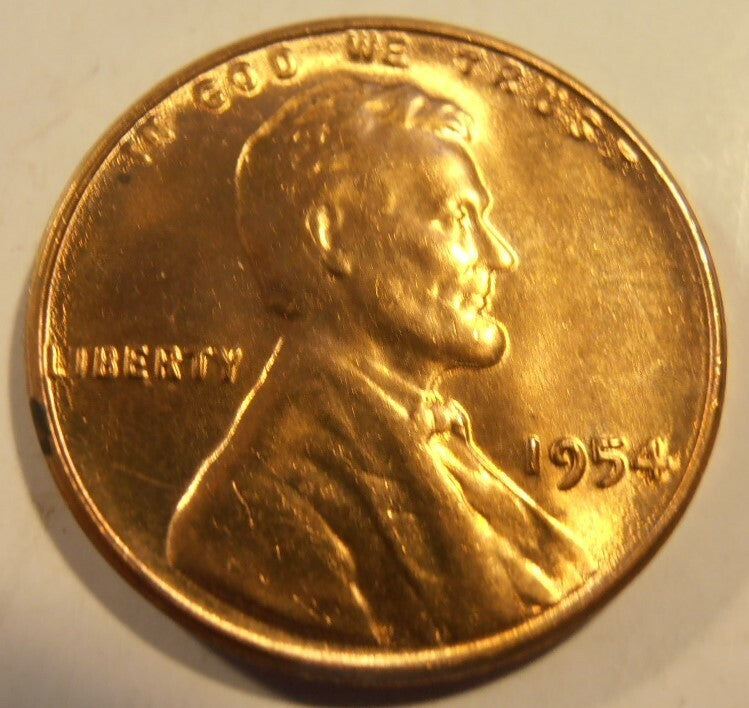 1954 P Lincoln Wheat Cent BU Uncirculated Mint State 1c Coin From OBW