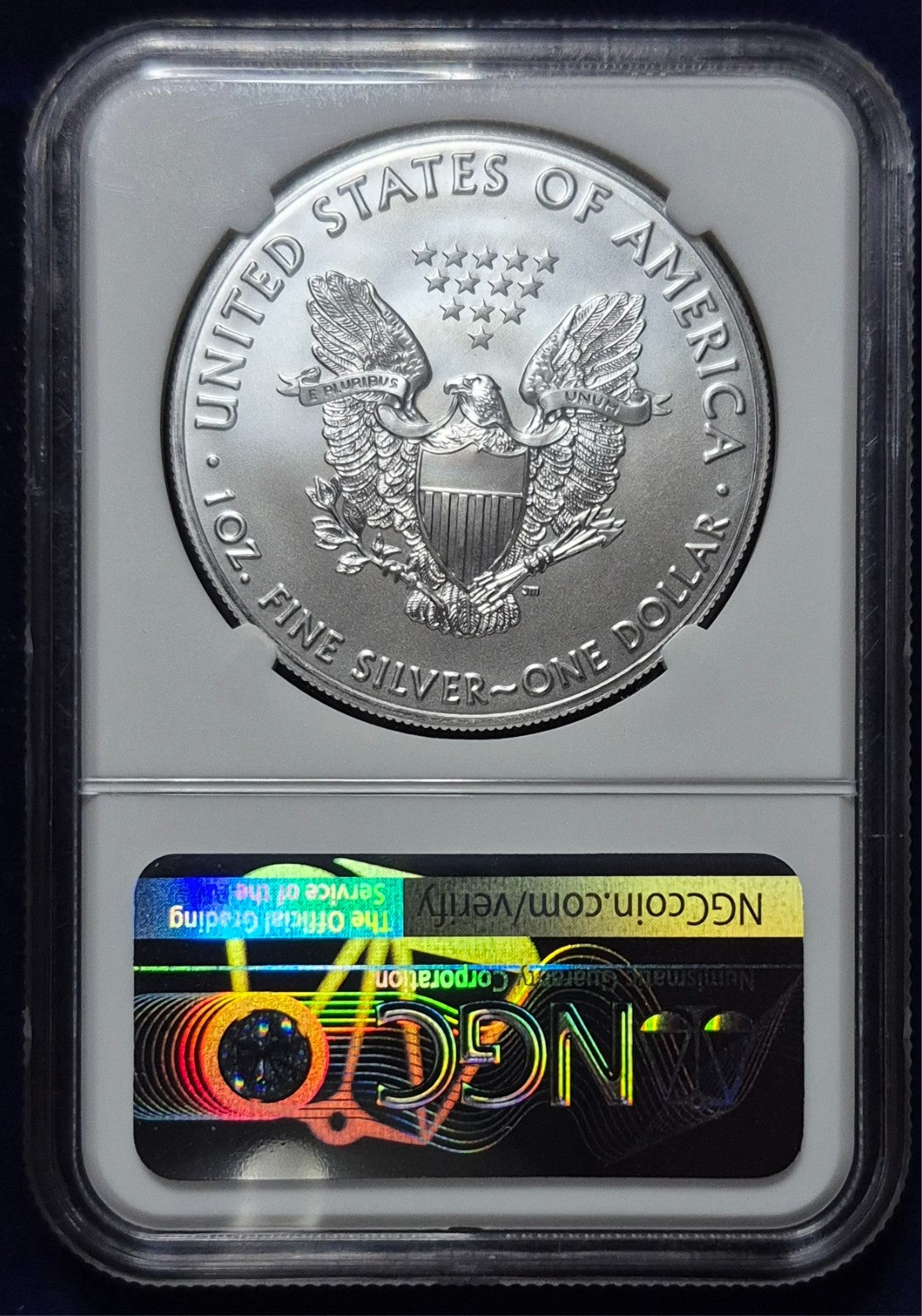 2019 $1 AMERICAN SILVER EAGLE NGC MS70 CLASSIC BROWN LABEL ITEM PICTURED PLATA