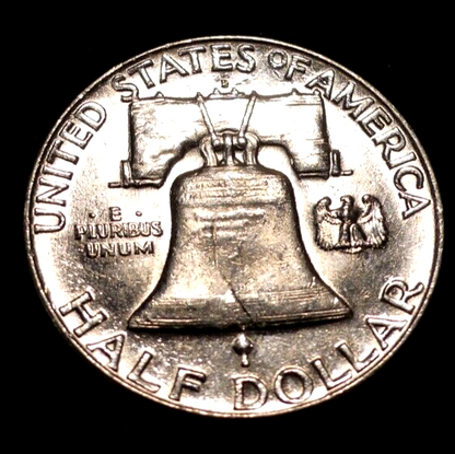 1963 D Ben Franklin 90% Silver Half Dollar Proof Like Mirror Shine Uncirculated