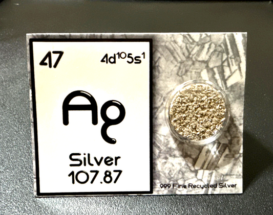 .999 Silver Crystalline In Capsule With Display Card Electrolytically Recycled