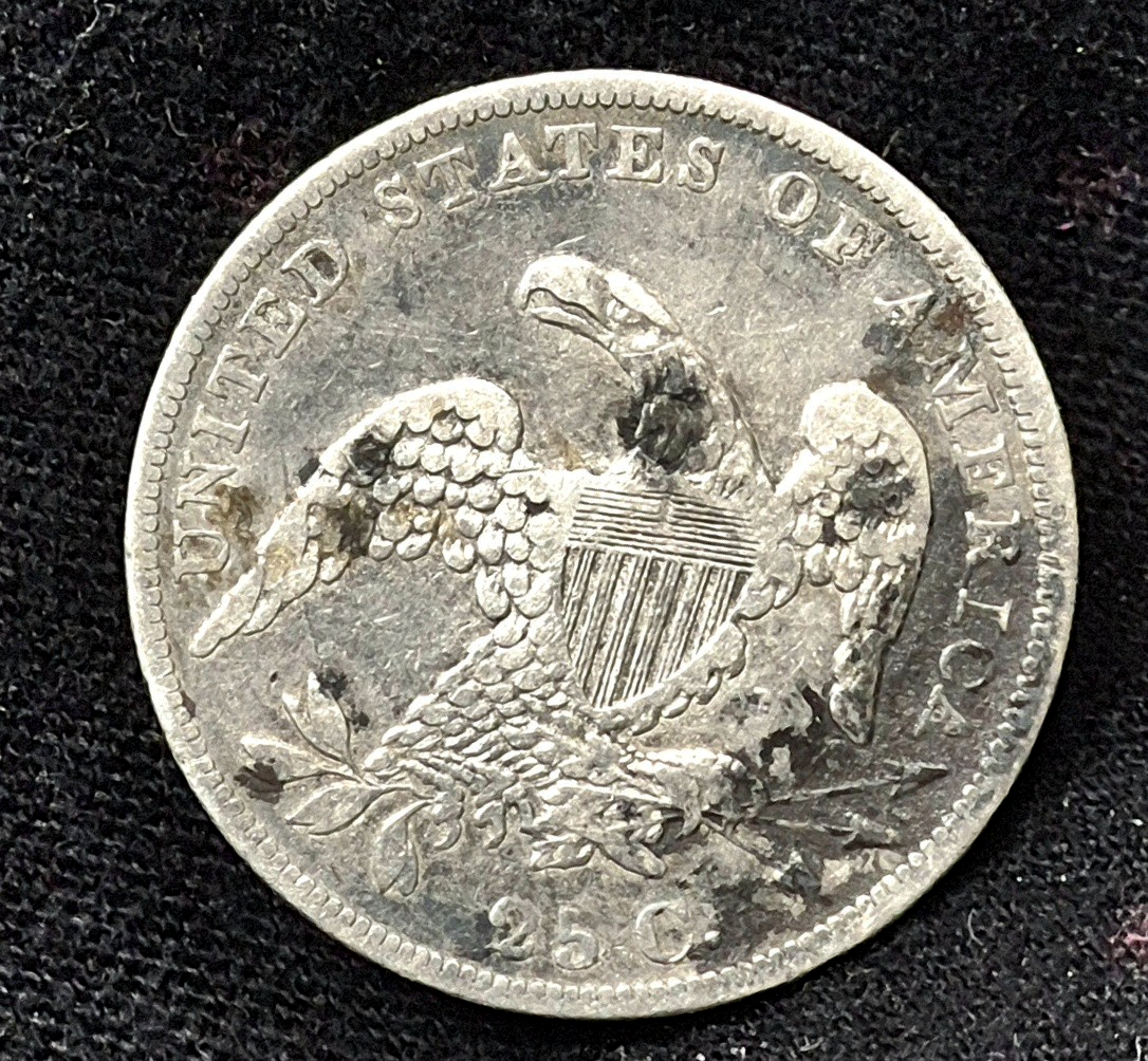 1835 Capped Bust Quarter 90 % Silver Type 2 Motto Removed, Strong XF Features