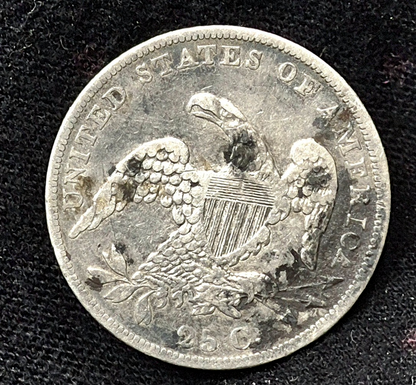 1835 Capped Bust Quarter 90 % Silver Type 2 Motto Removed, Strong XF Features