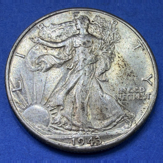 1943-D Walking Liberty Half Dollar 50C AU About Uncirculated 90% Silver Denver