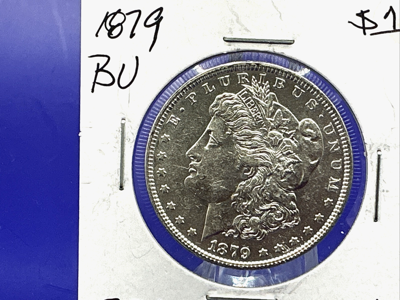 1879 Morgan 90% Silver Dollar BU-MS Features,  Bright Well Struck 2nd Year Coin