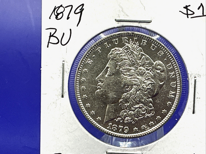 1879 Morgan 90% Silver Dollar BU-MS Features,  Bright Well Struck 2nd Year Coin