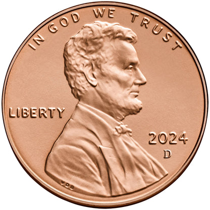 ✅ 2024 D Lincoln Shield Cent BRILLIANT UNCIRCULATED RED Penny US Mint 1c Coin