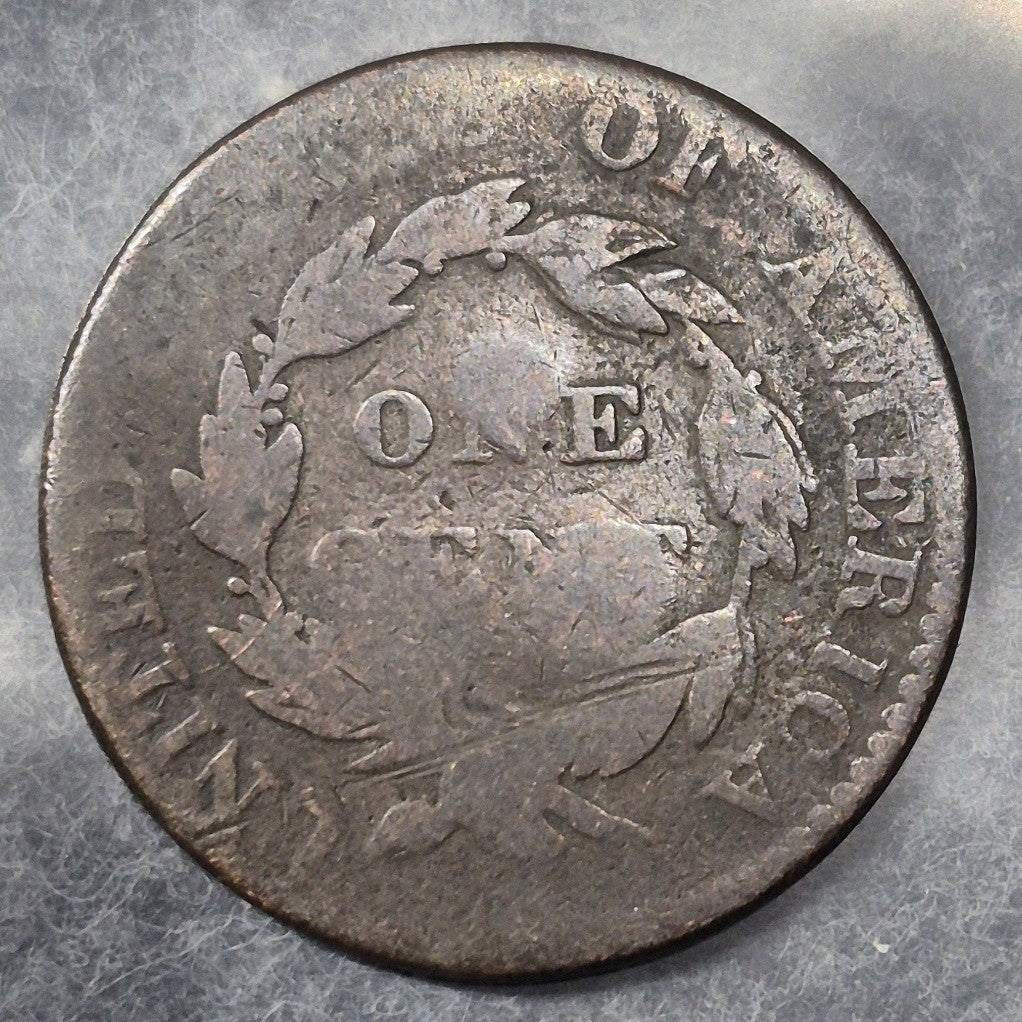 1822 Matron Head Large Cent Newcomb N-2 R-3 Scarce Variety Coronet Head AG